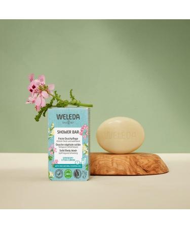 Weleda Geranium and Litsea Cubeba Shower Bar Clear - Buy Online on GoSupps.com