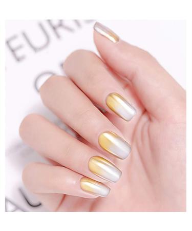Shogpon Nail Glitter - Super Glossy Mirror Chrome Powder for Manicure & Nail Art - Gold & Silver Sparkle | Premium Glitter Decoration - Buy Online on GoSupps.com