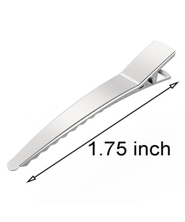 100 Pcs 1.75 Inch Metal Hair Clips for Women - Styling, Sectioning, Curling - Hair Salon, Barber, DIY - Silver - Buy Online on GoSupps.com