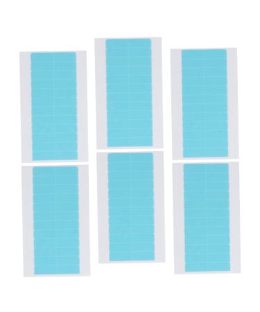 NOLITOY 6 Sheets Sticker Double Sided Hair Extensions Double Sided Tape Patch Water Proof pu Accessories Wig Reissue Block Adhesive Tape Adhesive Strip Supplies Film