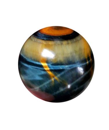 Yejianghua Blue Tiger Eye Jasper Quarz Ball natural carving ball chakra stand gift healing handicrafts free carved Reiki families stones natural (color: a)