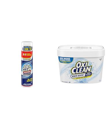 OxiClean Maxforce Gel Stick (183 mL) + OxiClean White Revive Laundry Stain Remover Powder (1.28-kg) Spray + Powder 1.28-kg