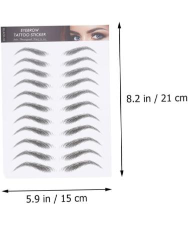 Baluue 6 Sheets Waterproof Eyebrow Stickers Makeup Stickers Stick on Eyebrows Make up Kit Transfer Stickers 21x15cmx2pcs Black 2x2pcs - Buy Online on GoSupps.com