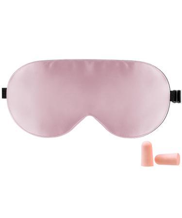 Sleep Mask Zero Pressure Silk Eye Masks with Adjustable Strap for Sleep eWish Eye Sleep Shade Cover Blocks Light for Women and Men (Pink) 1 Count (Pack of 1) Pink