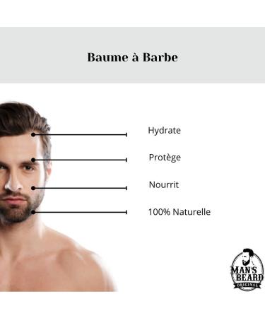 MAN'S BEARD - Beard balm - Or zia - Musc Tabac - 100% Made in France - Ingredients of natural origin - 90 ml - Buy Online on GoSupps.com