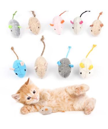 Adiwo cat toys mouse 9 pieces of catni mint toys plush mouse with catnip plush plush cat toys interactive cat toys for cats and kitten toys mice
