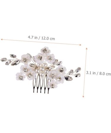 DOITOOL Bridal Comb Bridal Hair Combs Hair Accessories Flower Hair Clip Hair Combs for Women Hair Combs Pin Wedding Hair Comb Pearl Bride White Soft Pottery Flower Polymer Clay - Buy Online on GoSupps.com
