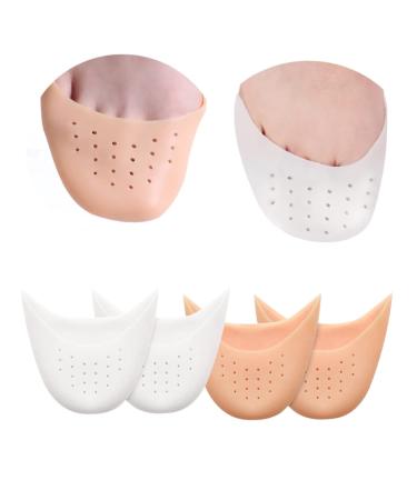 Anneome 2 Pairs Block Heels for Women Dressy Silicone Gel Pointed Toe Heel Toe Space Enhancer Toe Filler Inserts Toe Protectors Women Head Guard Protective Case Floor Mat Miss So Soft Corn