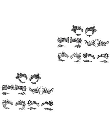 Beavorty 10 Pairs lace eye stickers black stickers black eyeliner pen stickers halloween eye liner hollow 13x6.5cmx2pcs Blackx2pcs