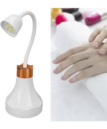 UV LED Nail Lamp 18W Portable Cordless Flash Cure Gel Nail Lamp 360 Degree Rotatable Rose Shaped Rechargeable Gooseneck Nail Dryer Decoration for Home and Nail Salon - Buy Online on GoSupps.com