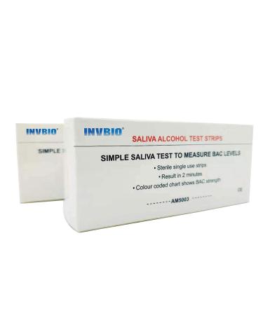 INVBIO 10 Pack Home Alcohol Saliva Test Strips Kit, Alcohol Tester, Accurate and 2 Minutes to Get Results