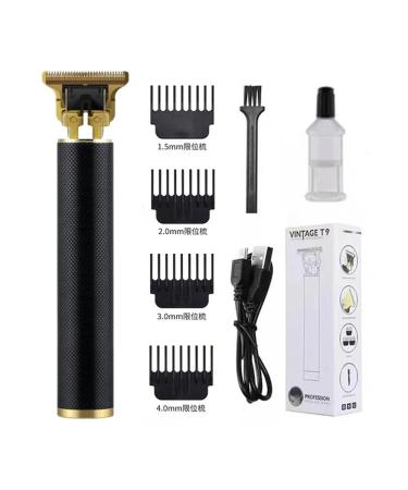 Razors T9 Home Hairdresser Remaining Battery Shows Hair Beard Trimmer Hair Salon Special Personal Care Small Home Appliances(Metal Black)