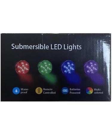 Hot Tub Lights (4 Pack) Submersible LED Lights with RF Remote Waterproof Underwater Light LED for Vase Bath Pool Christmas Halloween Camping Buckets Rgb - Buy Online on GoSupps.com
