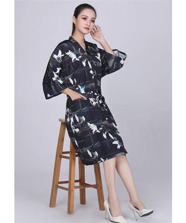 Kimono Style Salon Client Gown Robe - Stylish Hairdressing Smock for Home & Salon Use - Buy Online on GoSupps.com