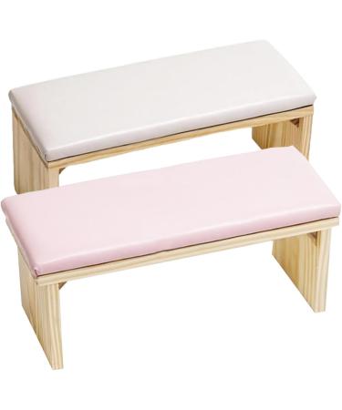 Bohue Nail Arm Rest Wooden Manicure Hand Pillow Comfortable Nail Hand Cushion Nail Tools Professional Hand Pad for Nail Salon (White) - Buy Online on GoSupps.com