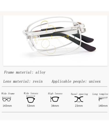 FREAZE Foldable Photochromic Reading Glasses - Ultralight Progressive Multifocus - Compact & Sustainable - 2.5x Gold for Men & Women - Buy Online on GoSupps.com