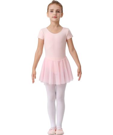 DanSwan Ballet Pink Long Sleeve Leotard Tutu Dress for Toddler Girls 4-5T - Buy Online on GoSupps.com