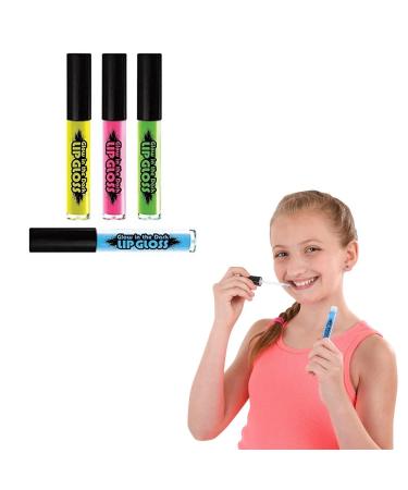 Glow in The Dark Lip Gloss Set - 4 Assorted Color Sticks - 4.25 Inches - Buy Online on GoSupps.com