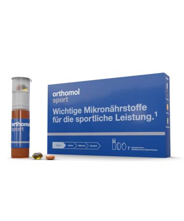 Orthomol Sport - micronutrients for sporting performance - with magnesium vitamin D and B12 - drinking ampoules/tablets/capsules 7 hours of daily portions