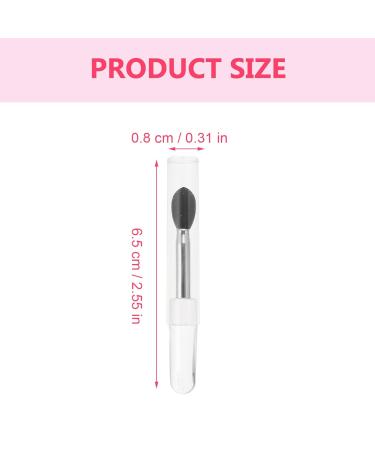 6pcs Silicone Lip Mask Brush Set - Perfect Lipstick & Balm Applicator Tool for Flawless Makeup - Black - Buy Online on GoSupps.com
