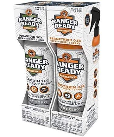 Ranger Ready P2Pak Permethrin + Picaridin Tick & Insect Repellent 8 Fl Oz (Pack of 2) - Scent Zero - Buy Online on GoSupps.com