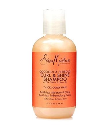 SHEA MOISTURE Sheamoisture's Coconut & Hibiscus Curl & Shine Shampoo 3.2 Oz