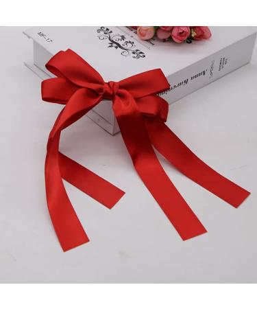 Red and Black Bow Hair Clips Set for Women and Girls - 2pcs Ribbon Hair Bows Barrettes and Hairpins - Buy Online on GoSupps.com