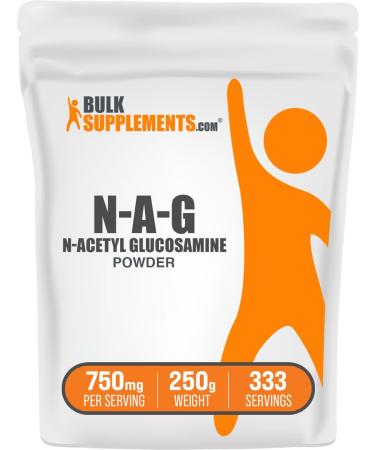 BulkSupplements.com N-Acetyl Glucosamine Powder - NAG Powder Glucosamine 750mg Nutritional Supplement - Gluten Free 750mg of per Serving 250g (8.8 oz) (Pack of 1) 8.82 Ounce (Pack of 1)