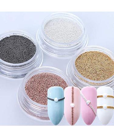 0.4mm 3D Micro Steel Pearl Nail Art Decorations | Mixed Color Caviar Charms & Studs for DIY Manicure | International Shipping Available - Buy Online on GoSupps.com