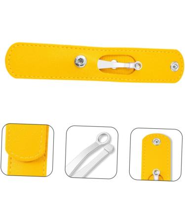 Ipetboom Stainless Steel Nose Hair Clip & Scissors Set | Portable Nasal Hair Trimmer & Facial Razors for Men & Women - Yellow 9.8x2.9cm - Buy Online on GoSupps.com