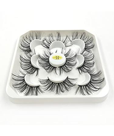 HBZGTLAD wholesale 5 Pairs 25mm 3D Fluffy False Eyelashes Natural Faux Mink Strip exquisite packaging (3D-41)