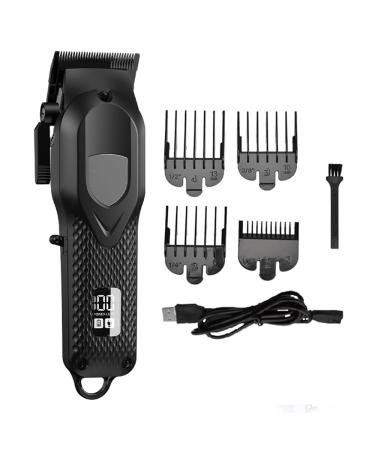 Pro Hair Clipper 7000RPM Hair Clipper Hair Trimmer Professional Barber Rechargeable Clipper with LED Display(Ng119 Black)
