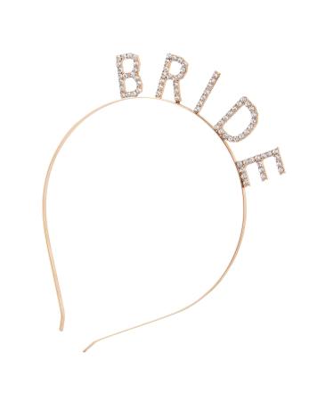 Azure Zone  Golden Sparkling Rhinestone Bride Headband Crystal Crown Bachelorette Party Headbands