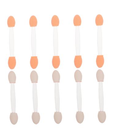 Balacoo 100pcs Double Ended Eyeshadow Brush Makeup Sponges Mini Eyeshadow Eyeshadow Makeup Tool 6cm 6.5x1.3cm White