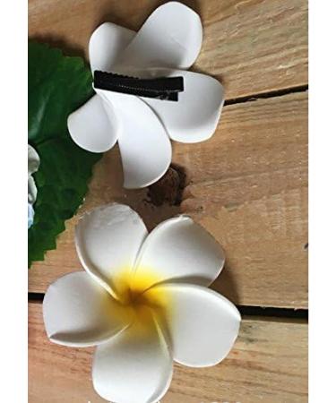 Demarkt Plumeria Hair Clips - Yellow Flower Hair Accessories | 4cm DIY Hair Clips for All Styles - Buy Online on GoSupps.com