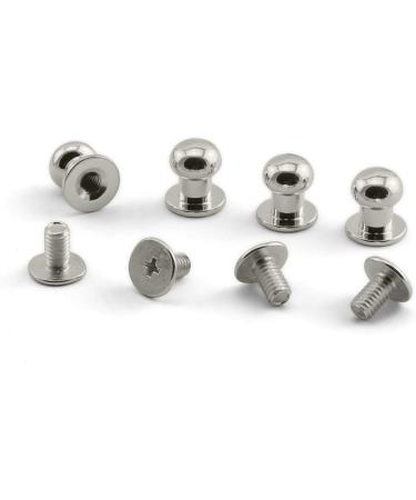 ZRM&E 15PCS 6mm Silver Round Head Button Screw Stud Rivets for Leather Craft DIY Decoration - Buy Online on GoSupps.com