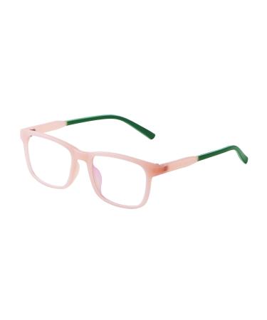 ADEWU children's glasses without starch blue light filter rectangular glasses frame anti blue light glasses tr90 anti fatigue glasses frame for girls and boys pink/green