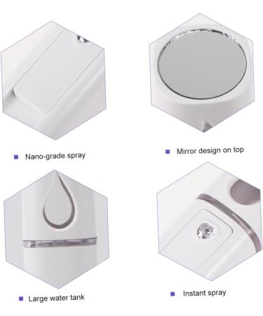 Didiseaon 1pc Handy Sprayer Steamer Facial Mister Portable Nano Facial Mister Hunidifier Eyelash Nano Mist Sprayer Mini Face Spray Instruments Spray Meter Usb White Steamboat 10.5*3cm White - Buy Online on GoSupps.com