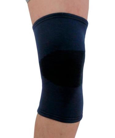 Medical Grade XXL Navy Elastic Compression Knee Support Sleeve - 46-50cm - Buy Online on GoSupps.com