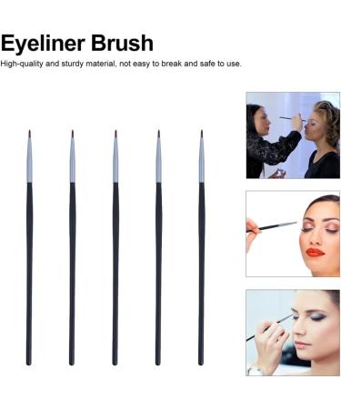 FOMIYES 5Pcs Eyeliner Brush Safe Portable Durable Eyeliner Applicator Makeup Tool Lipstick Brush 18x0.4cm Black - Buy Online on GoSupps.com
