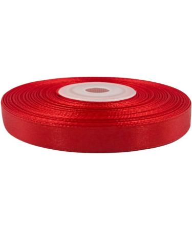 Solid Color Burgundy/Maroon Satin Ribbon 1/2 inch x 25 Yard, Ribbons Perfect for Crafts, Hair Bows, Gift Wrapping, Wedding Party Decoration and More