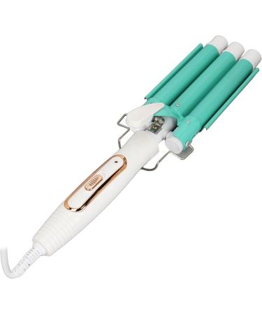 Ceramic Triple Barrel Curling Iron Wand Hair Crimper for Salon Green Adjust Temp Frizz Waves All Hair Types Convenient (US Plug) - Buy Online on GoSupps.com