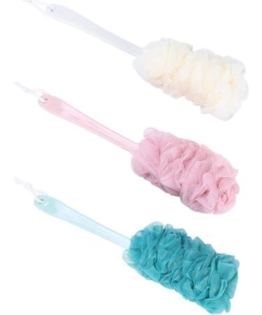 Rosenice Long Handle Bath Brush & Shower Sponge - Pink Back Brush for Men & Women | International Shipping Available - Buy Online on GoSupps.com