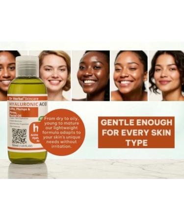 Dr Herbal Huile faciale l'acide hyaluronique 50 ml S rum hydratant pour le visage avec glyc rine vitamine E et huile d'olive repulpe adoucit et soutient une peau jeune et saine - Buy Online on GoSupps.com