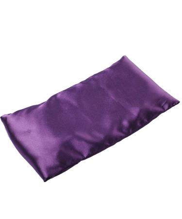 GMIFUN Silk Eye Pillow Weighted for Sleep Filled Lavender & Flax Seeds Meditation & Microwavable Long-purple