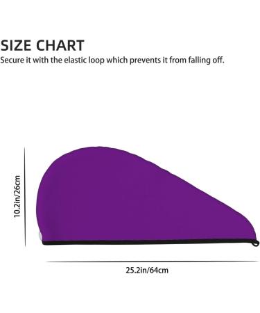 Buy Hair Towel Wrap - Quick Drying Towel Turban with Button (Purple) - Best Hair Drying Solution for Fast Results - Buy Online on GoSupps.com