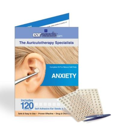 Anxiety Ear Seed Kit- 120 Ear Seeds Stainless Steel Tweezer