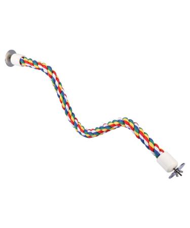 Bird Rope Bungee Toy Colorful Flexible Step Parrot Ladder Swing Bridge Cotton Rope Parrot Stand Perches Cage Accessories