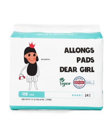 allongs - Winged Women's Sanitary Pad (Large) Unscented Absorbent Regular Size Sanitary Napkins  a sanitary pad korean pad