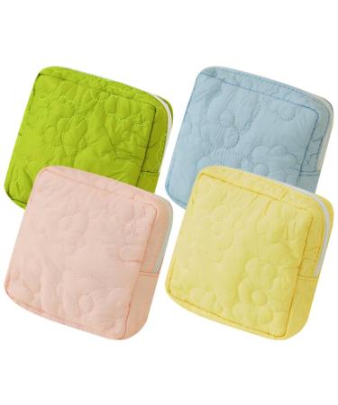 Baluue menstrual pillow bag 4 pieces of zipper ladies binding bag tampon organizer bags teenage period-pads holder for women girls daily use storage